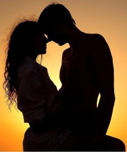 Couple in silhouette