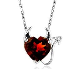 3 carat garnet necklace